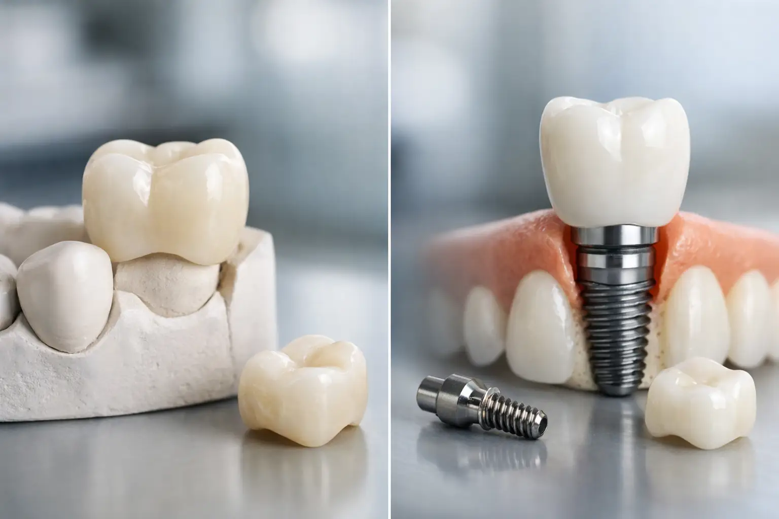 Coroană dentară sau implant - ce alegi?