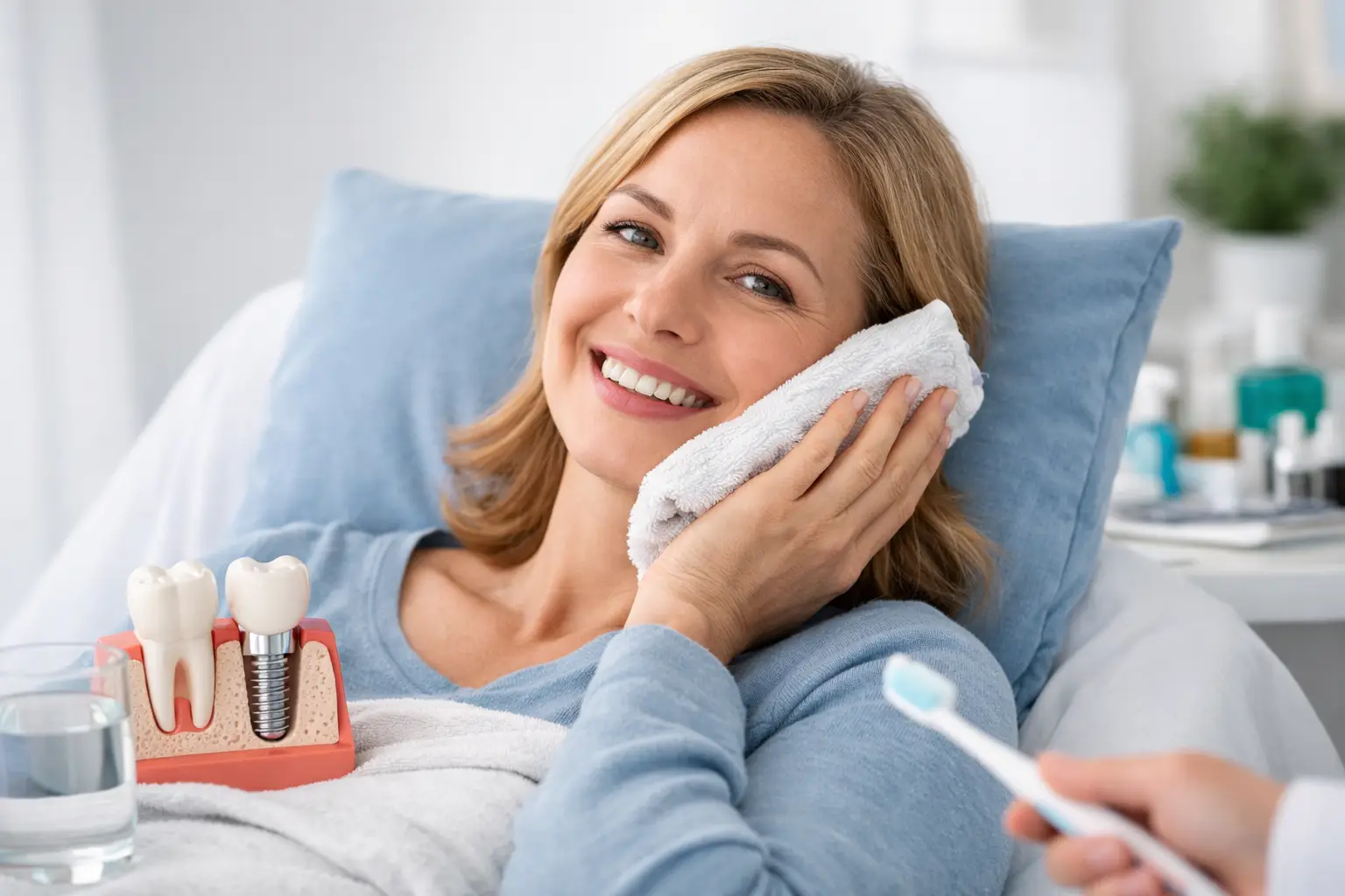 Ghid de recuperare după implant dentar, în siguranță