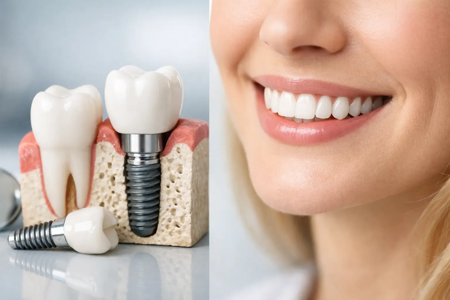 Implant dentar pentru un zâmbet stabil și firesc