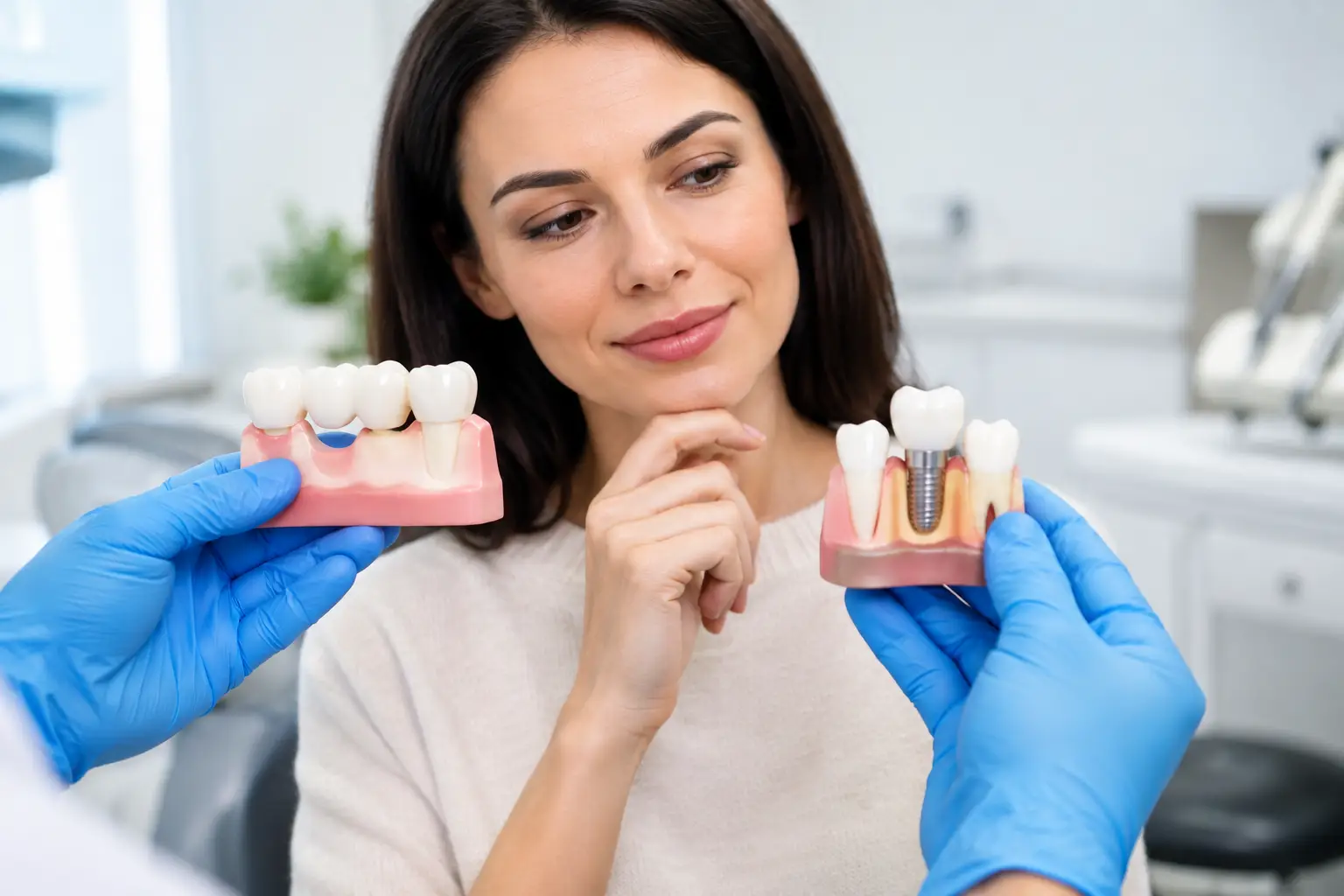 Punte dentară versus implant dentar - ce alegi?