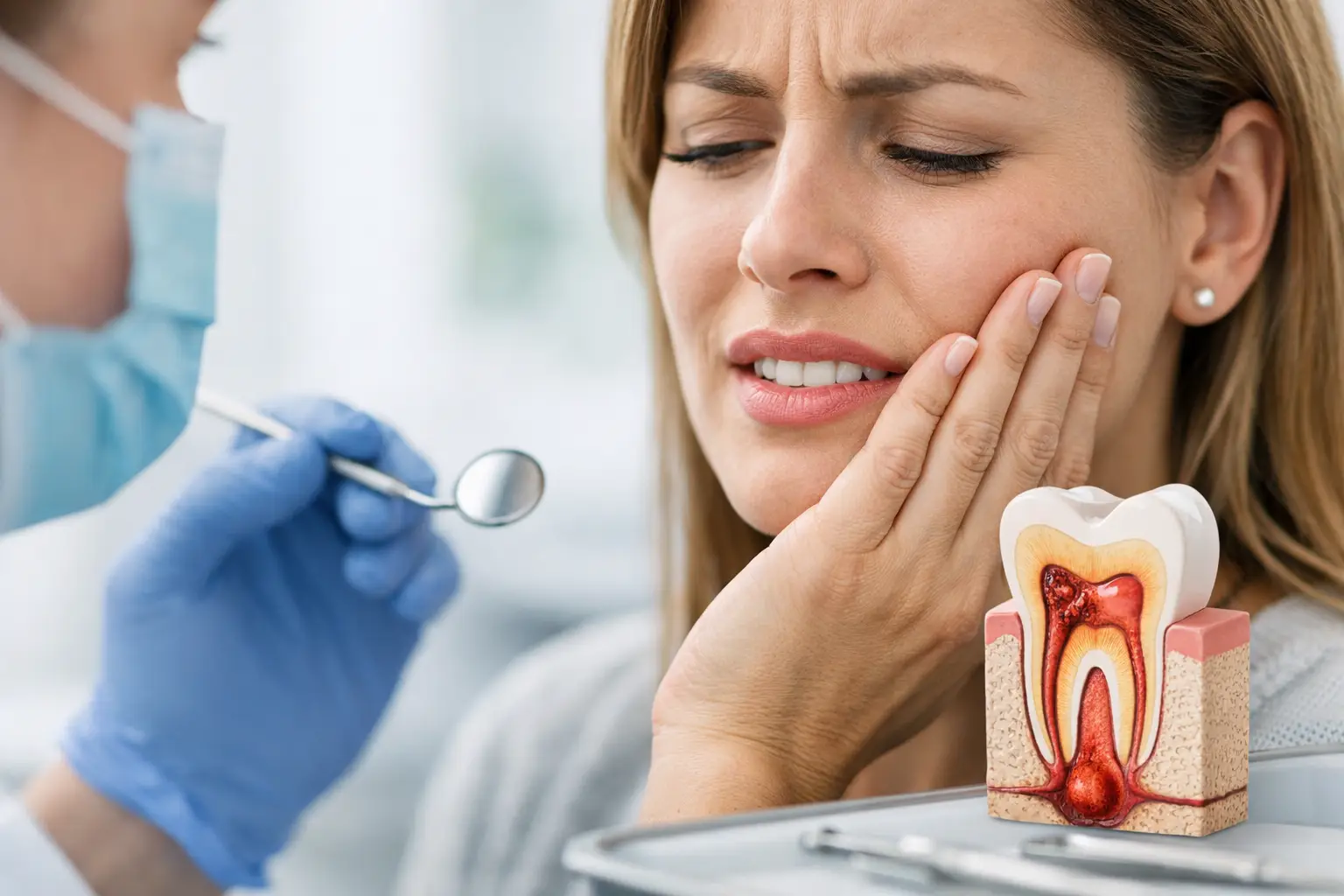 Semne de infecție după tratament endodontic